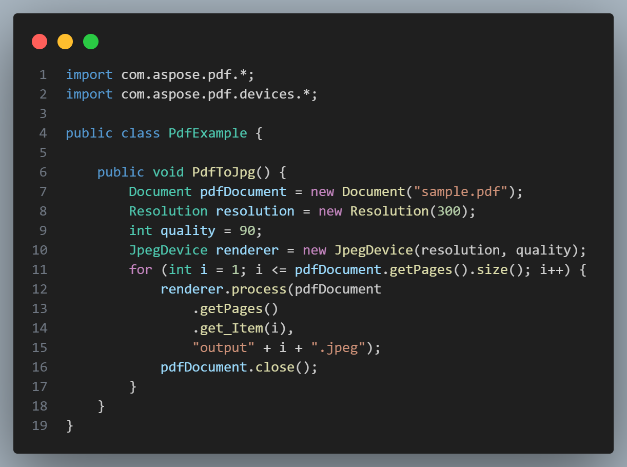 A Java example